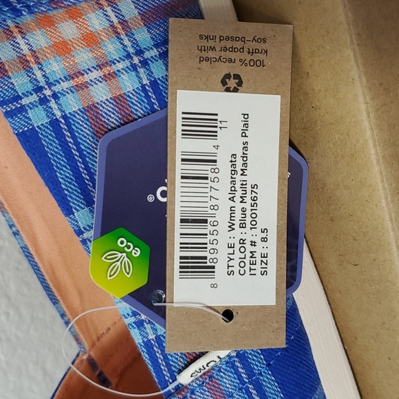 *New* Toms Alpargata plaid - Picture 6 of 7